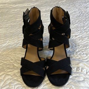 Franco Sarto black suede sandals size 9